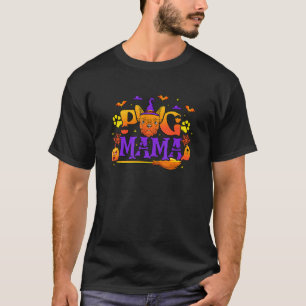 Halloween Pug Mama Spooky Dog Mum Trick Or Treat P T-Shirt