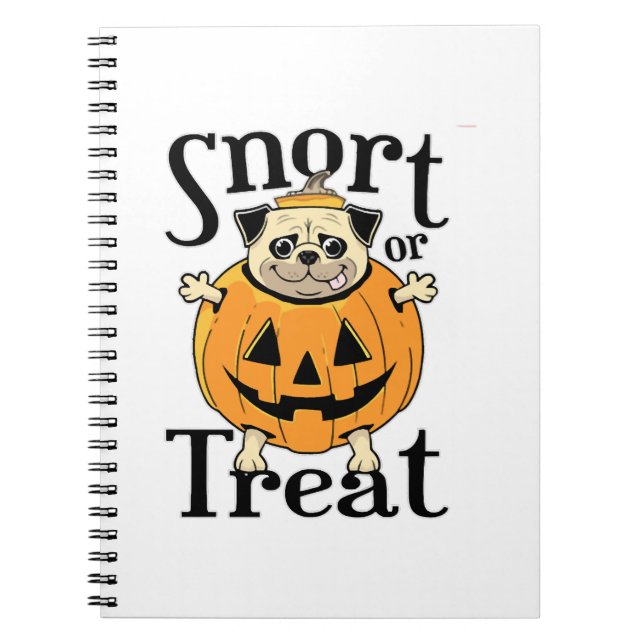 Halloween Pug Notebook (Front)