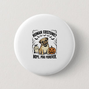 Halloween Pug Shirt Vintage Funny Dog Costume Art_ 6 Cm Round Badge