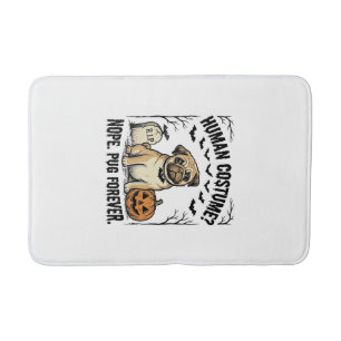 Halloween Pug Shirt Vintage Funny Dog Costume Art_ Bath Mat