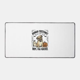Halloween Pug Shirt Vintage Funny Dog Costume Art_ Desk Mat