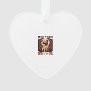 Halloween Pug Shirt with Spooky Graveyard Vintage Ornament
