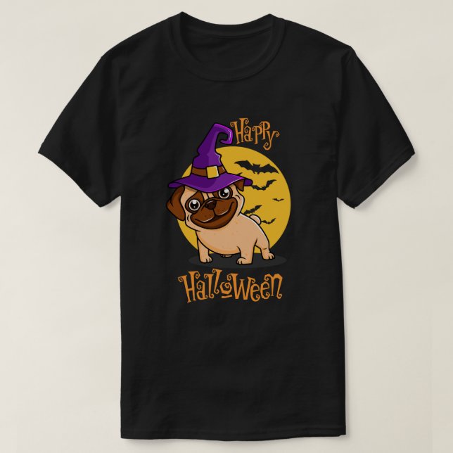 Halloween Pug T-Shirt (Design Front)