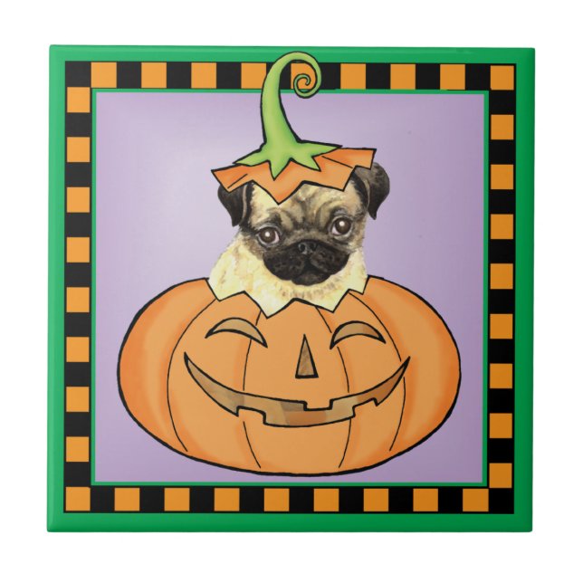 Halloween Pug Tile (Front)