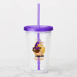 Halloween Puggy Acrylic Tumbler