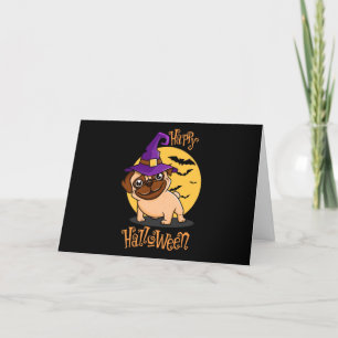 Halloween Puggy Greeting Card (Blank)
