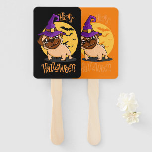 Halloween Puggy Hand Fans