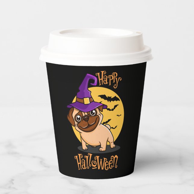 Halloween Puggy Paper Cups (Front)