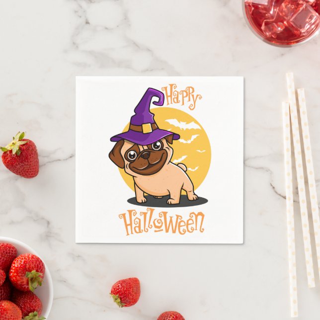 Halloween Puggy Paper Napkins (Insitu)
