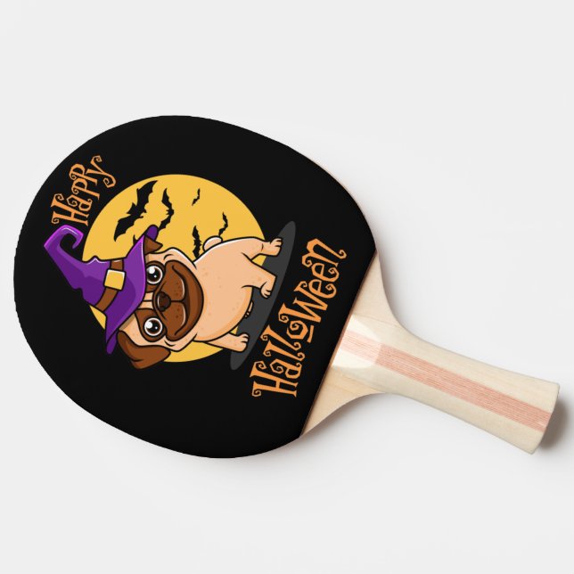 Halloween Puggy Ping Pong Paddle (Side)