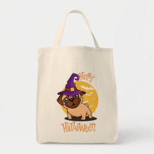 Halloween Puggy Tote Bag