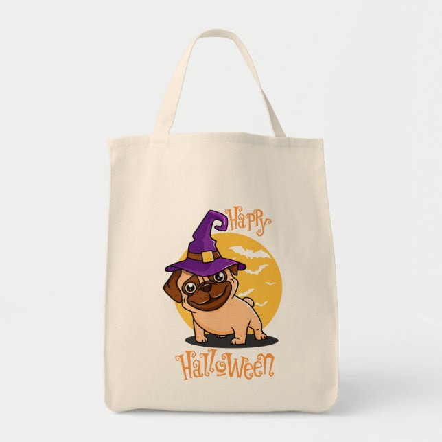 Halloween Puggy Tote Bag (Front)