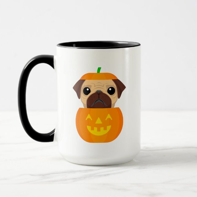 Halloween Pugkin  Coffee Mug (Left)