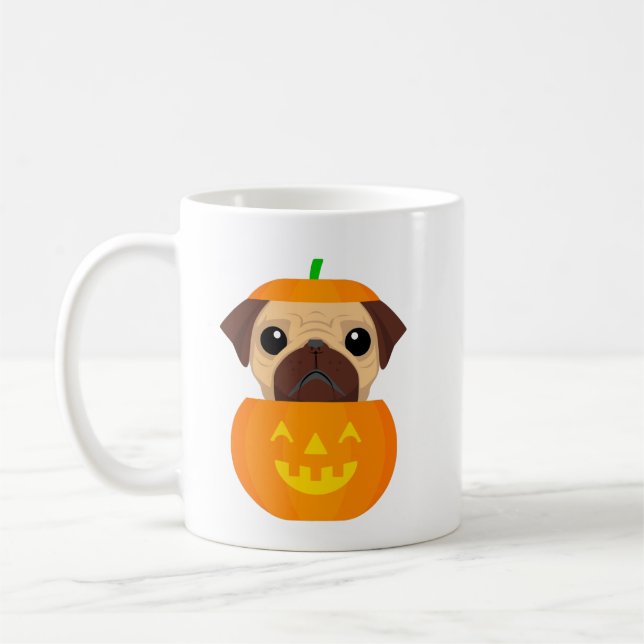 Halloween Pugkin  Coffee Mug (Left)