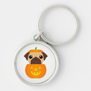 Halloween Pugkin Key Ring