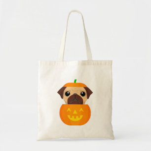 Halloween Pugkin Tote Bag