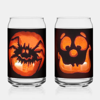 Halloween Pumkins Can Glass