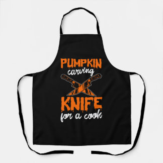 Halloween pumpink carving knife for men fun quote apron