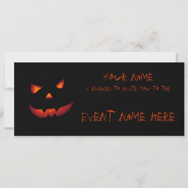 Halloween Pumpkin 001 Invitation (Front)