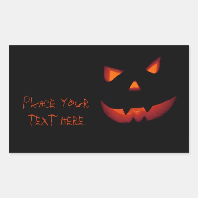 Halloween Pumpkin 001 Rectangular Sticker (Front)