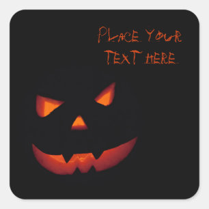 Halloween Pumpkin 001 Square Sticker