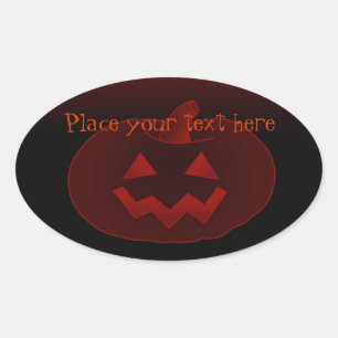 Halloween Pumpkin 002 Oval Sticker