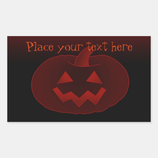 Halloween Pumpkin 002 Rectangular Sticker (Front)