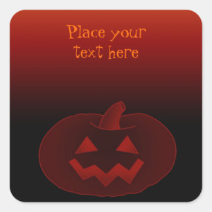 Halloween Pumpkin 002 Square Sticker