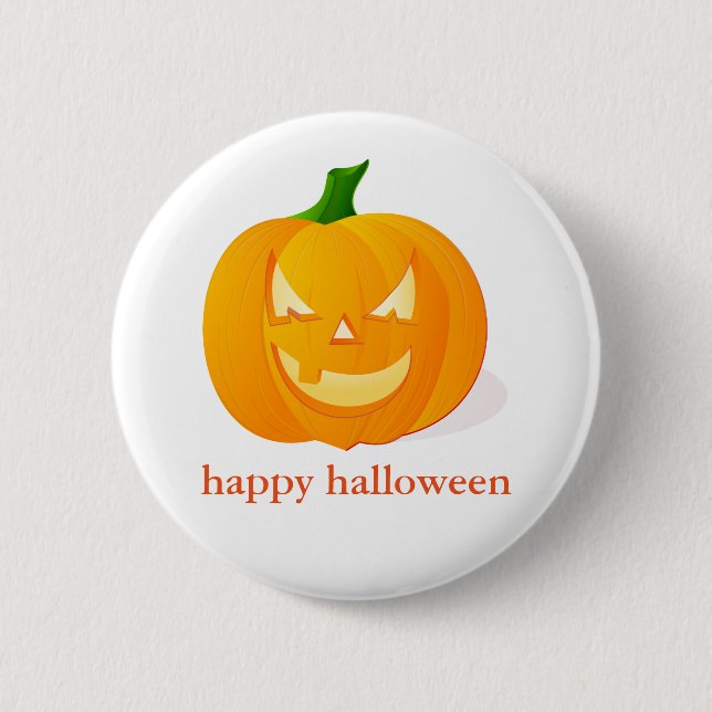 Halloween Pumpkin 6 Cm Round Badge (Front)
