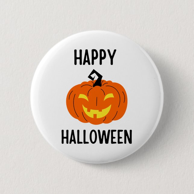 Halloween Pumpkin 6 Cm Round Badge (Front)