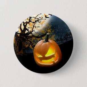 Halloween Pumpkin 6 Cm Round Badge