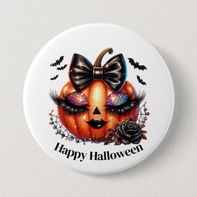 Halloween Pumpkin  7.5 Cm Round Badge (Front)