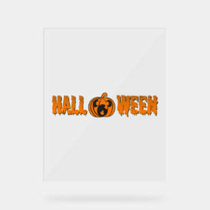 Halloween Pumpkin Acrylic Sign