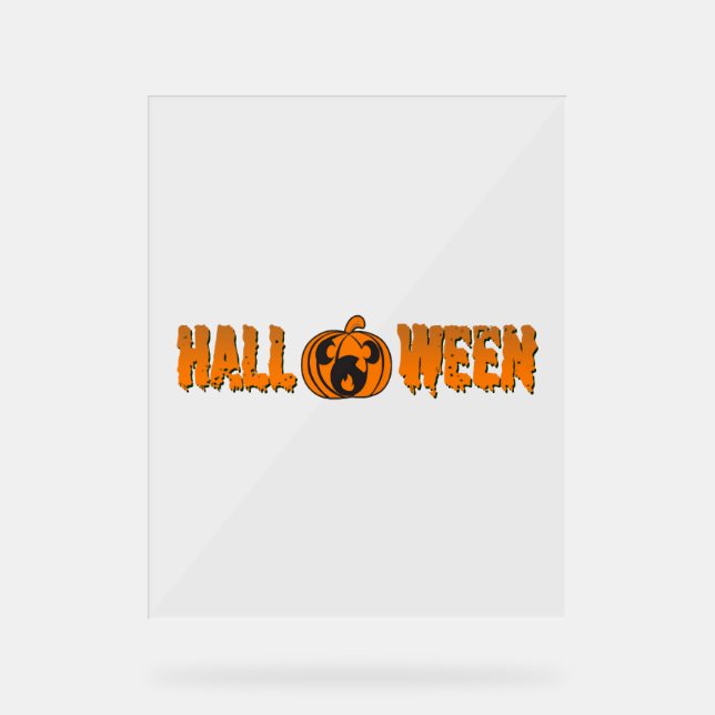 Halloween Pumpkin                         Acrylic Sign (Front)