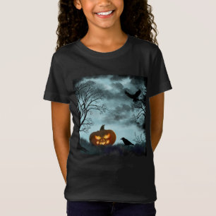 Halloween pumpkin and raven T-Shirt