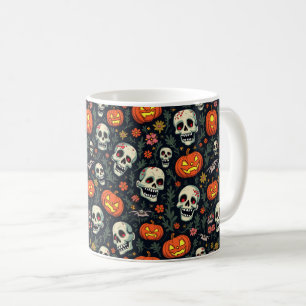 Halloween Pumpkin and skull Coffee Mug