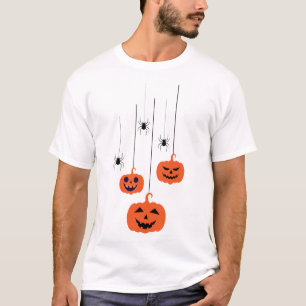 Halloween pumpkin and spider Costumes Mens Womens T-Shirt