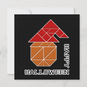 Halloween Pumpkin and Witch's Hat Card