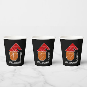 Halloween Pumpkin and Witch's Hat Paper Cups