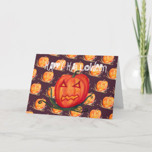 Halloween Pumpkin Art Greeting Card