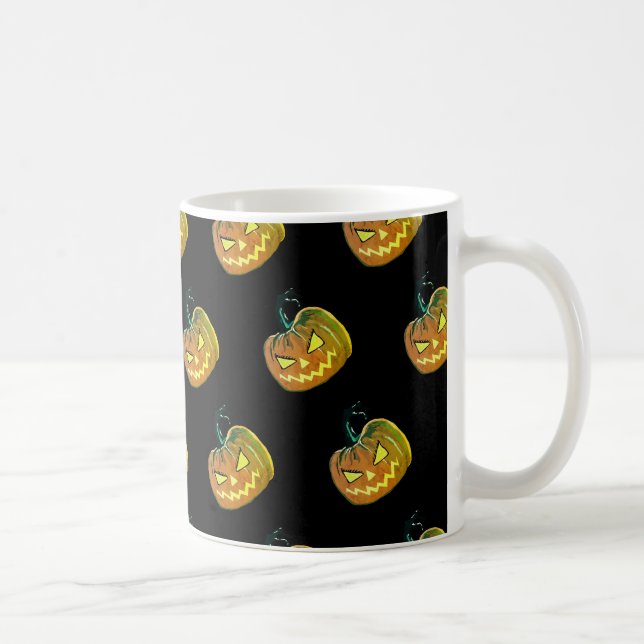 Halloween pumpkin art  Mug (Right)