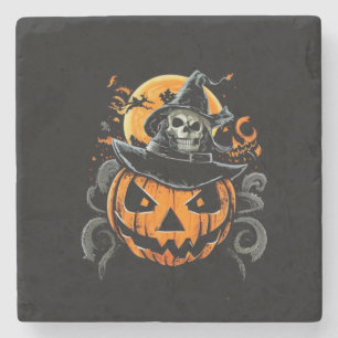 Halloween/pumpkin/autumn/fall  stone coaster