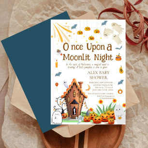 Halloween Pumpkin Baby Shower Ghosts invitation