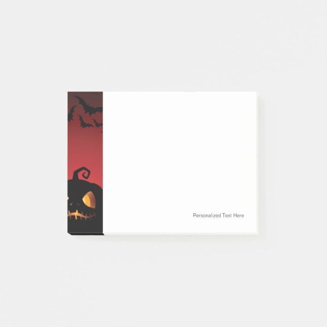Halloween Pumpkin Background Post-it Notes (Front)