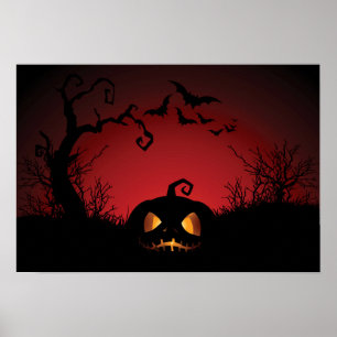 Halloween Pumpkin Background Poster
