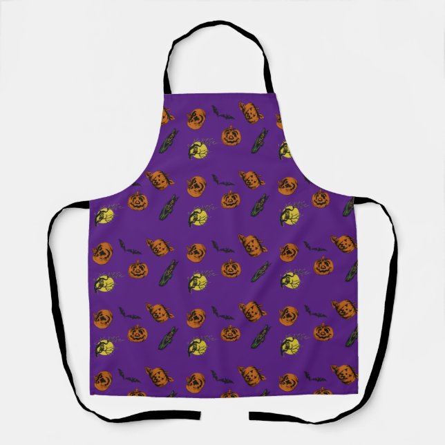 Halloween/pumpkin/bat   apron (Front)