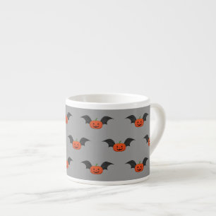 Halloween Pumpkin Bat Espresso Cup