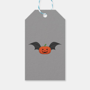 Halloween Pumpkin Bat Gift Tags