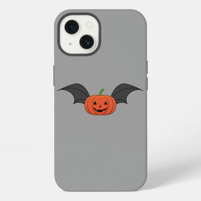 Halloween Pumpkin Bat iPhone Case (Back)
