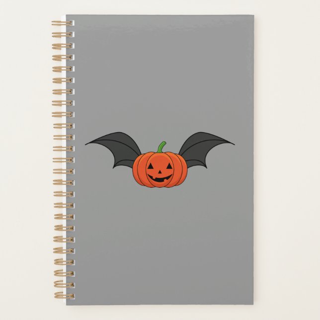 Halloween Pumpkin Bat Planner (Front)